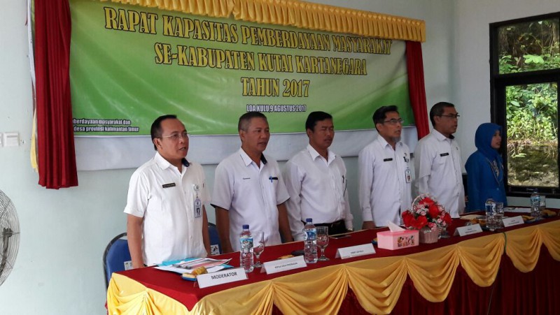 Rapat Peningkatan Kapasitas Pemberdayaan Masyarakat se Kabupaten Kutai Kartanegara Tahun 2017
