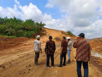 DPMPD Kujungan Pra Verifikasi Lapangan Tukar Menukar Aset Desa Tani Harapan